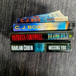 ⭐️Mystery Novels⭐️4 novels from CJ Box, Harlan Coben, and Patricia Cornwall